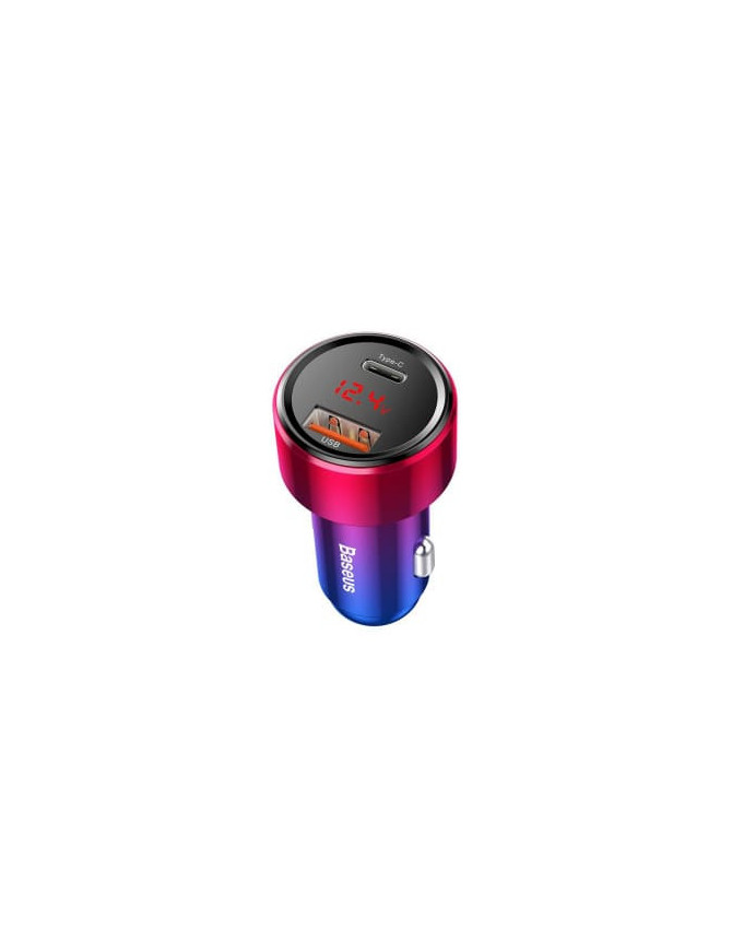 Incarcator auto BASEUS Magic Display, 1 x USB-A, 1 x USB-C, 45W