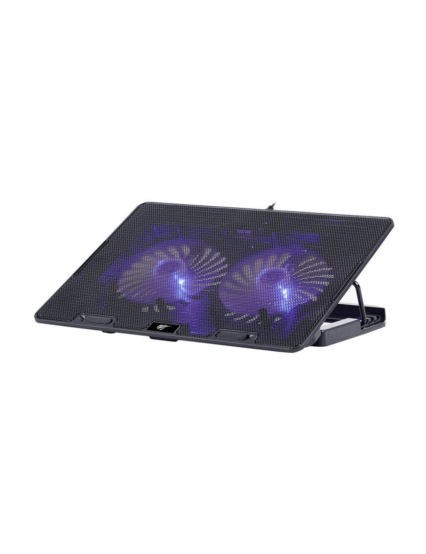 Cooler laptop HAVIT F2083, 17", 2 ventilatoare, Black