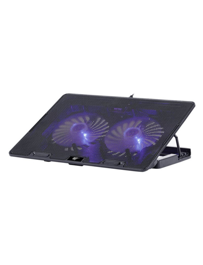 Cooler laptop HAVIT F2083, 17", 2 ventilatoare, Black