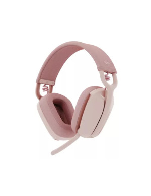 Casti cu microfon LOGITECH Zone Vibe 100 981-001224, Wireless, Rose