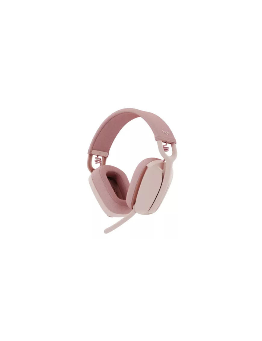Casti cu microfon LOGITECH Zone Vibe 100 981-001224, Wireless, Rose