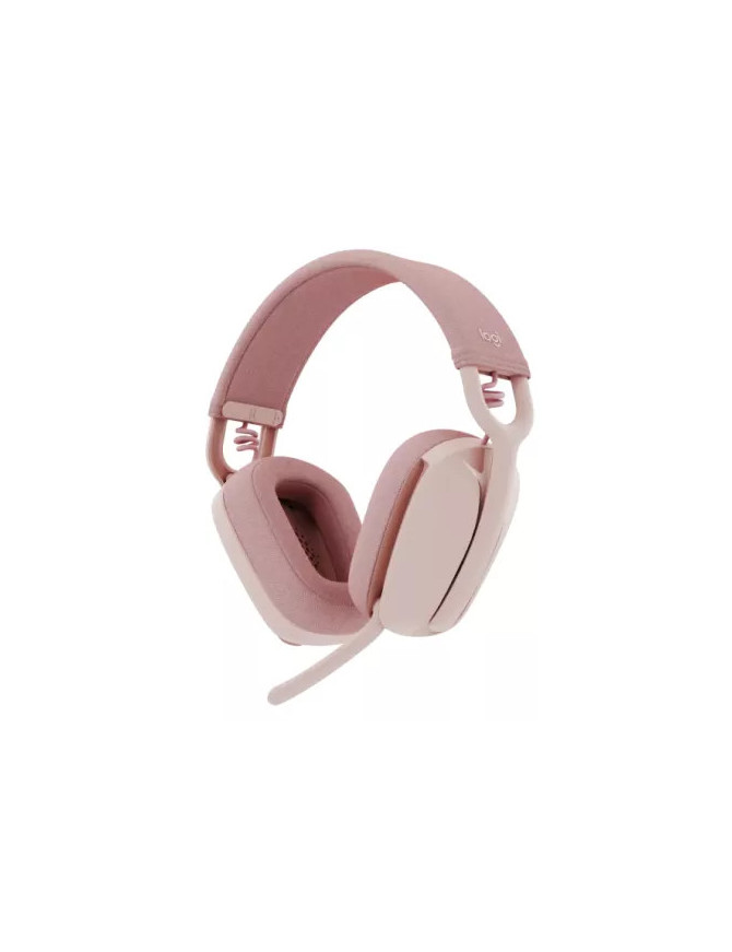Casti cu microfon LOGITECH Zone Vibe 100 981-001224, Wireless, Rose