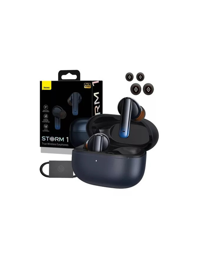 Căști wireless BASEUS Storm 1 Bluetooth 5.2 cu ANC, Negru