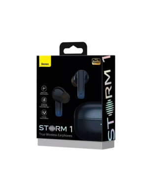 Căști wireless BASEUS Storm 1 Bluetooth 5.2 cu ANC, Negru