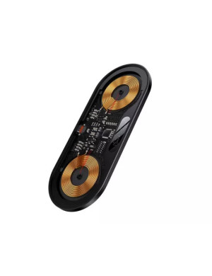 Incarcator wireless BASEUS WXSX010101 Digital LED Display, Dual Qi, 20W, USB Type-C, Negru