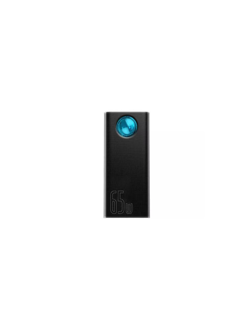 PowerBank BASEUS Ambilight PPLG000101, 30000 mAh, 65 W, 3 A, QuickCharge 3.0, USB, Micro USB, USB Type-C, Lightning, Negru
