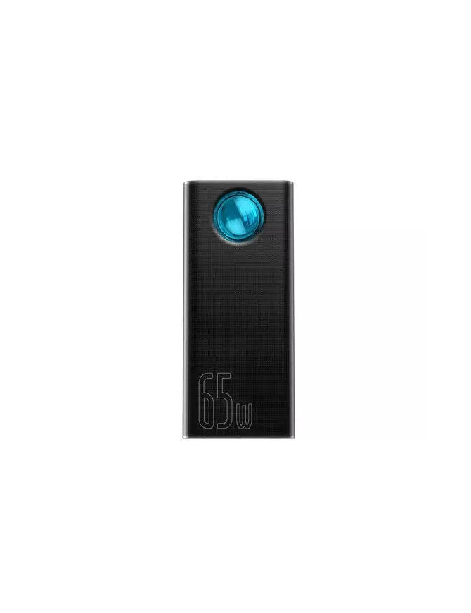 PowerBank BASEUS Ambilight PPLG000101, 30000 mAh, 65 W, 3 A, QuickCharge 3.0, USB, Micro USB, USB Type-C, Lightning, Negru