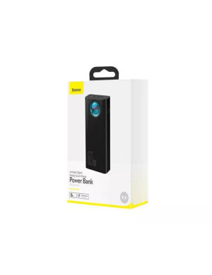 PowerBank BASEUS Ambilight PPLG000101, 30000 mAh, 65 W, 3 A, QuickCharge 3.0, USB, Micro USB, USB Type-C, Lightning, Negru