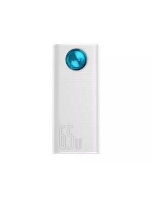 PowerBank BASEUS Amblight PPLG000102, 30000 mAh, 65 W, QuickCharge 3.0, 4 x USB, Micro USB, USB Type-C, Lightning, Alb