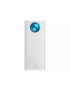 PowerBank BASEUS Amblight PPLG000102, 30000 mAh, 65 W, QuickCharge 3.0, 4 x USB, Micro USB, USB Type-C, Lightning, Alb