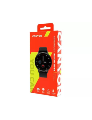 Smartwatch CANYON Badian CNS-SW68BB, 44.9 mm, Android/iOS, Bluetooth, Silicon, Black