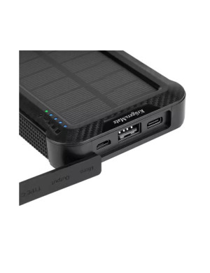 PowerBank cu panou solar KRUGER & MATZ KM0910, 10000 mAh, 5 W, 1 x USB, 1 x USB Type-C, 1 x MicroUSB, Black