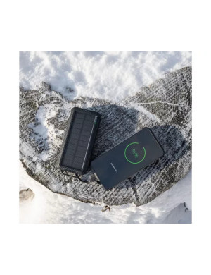 PowerBank cu panou solar KRUGER & MATZ KM0910, 10000 mAh, 5 W, 1 x USB, 1 x USB Type-C, 1 x MicroUSB, Black
