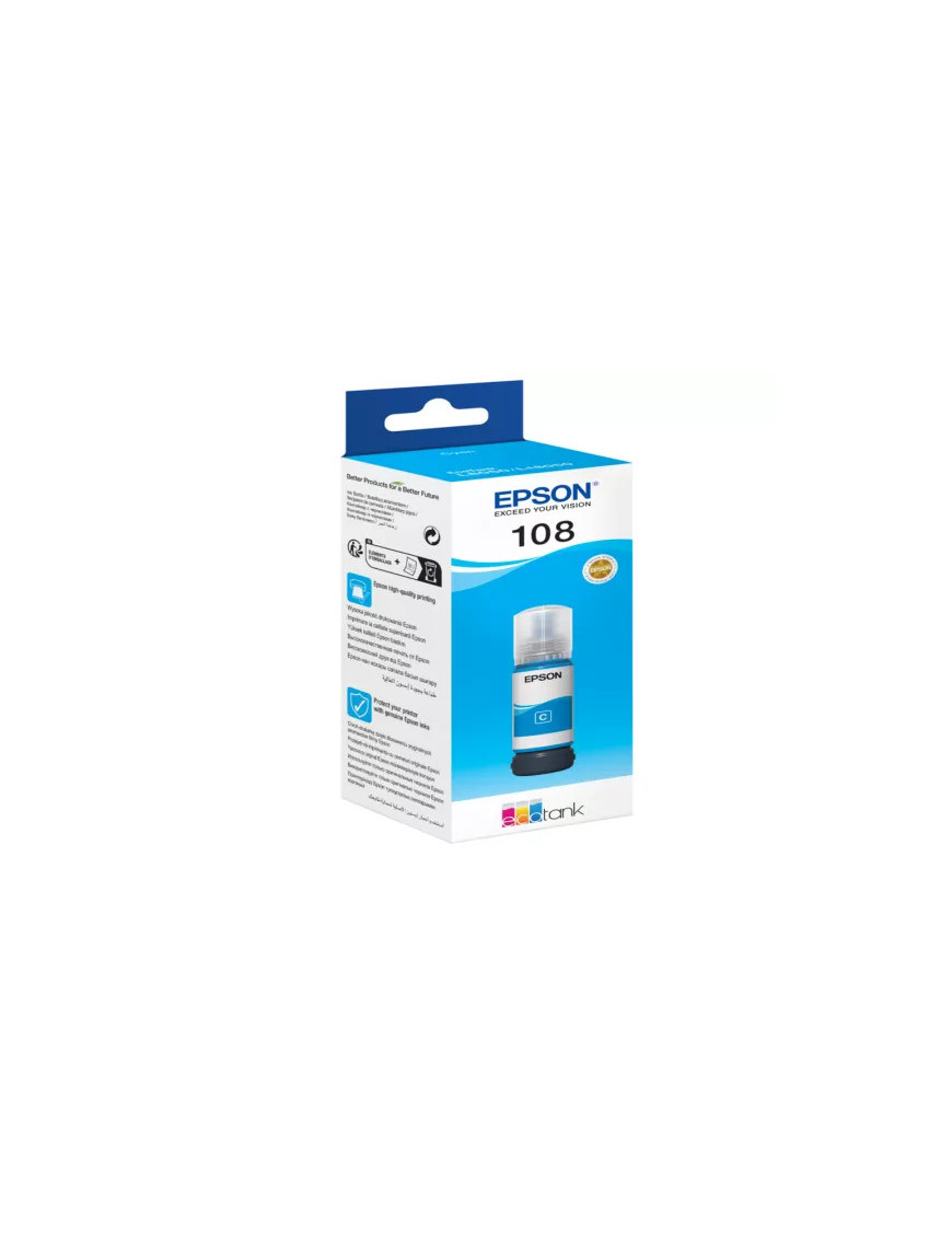 Cerneala EPSON EcoTank 108 C13T09C24A, 70 ml, Cyan