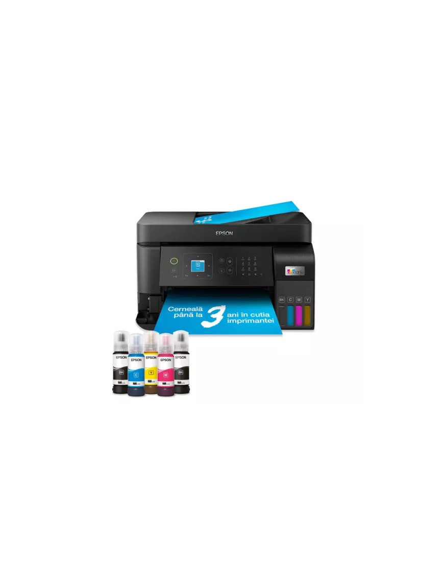 Multifunctional inkjet color CISS Epson EcoTank L5590 C11CK57403, Negru