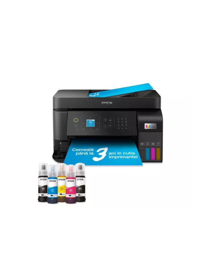 Multifunctional inkjet color CISS Epson EcoTank L5590 C11CK57403, Negru