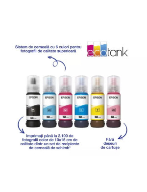Imprimanta Epson EcoTank L8050 C11CK37402, InkJet CISS, A4, Wireless, Negru