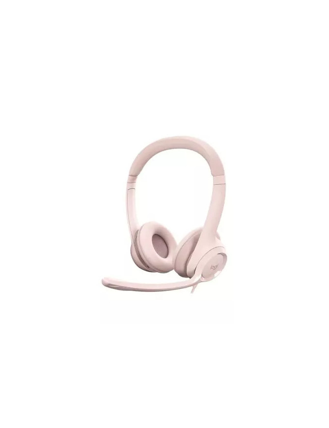 Casti cu fir LOGITECH H390 981-001281, USB, Rose