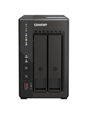 NAS QNAP, 2-Bay 2.5GbE, Intel Celeron J6412 Quad-Core, 8 GB RAM, 2×M.2 PCIe, Dual HDMI 4K, USB 3.2, Tower