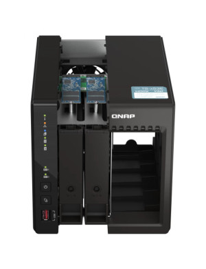 NAS QNAP, 2-Bay 2.5GbE, Intel Celeron J6412 Quad-Core, 8 GB RAM, 2×M.2 PCIe, Dual HDMI 4K, USB 3.2, Tower