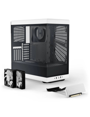 Carcasa HYTE Y40, Mid-Tower, ATX/Micro-ATX/Mini-ITX, Tempered Glass, Panoramic View Design, Black/White