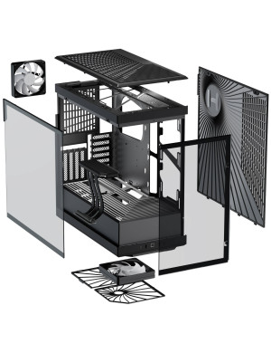 Carcasa HYTE Y40 – Mid-Tower panoramic cu design dual-chamber și sticlă temperată