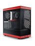 Carcasa HYTE Y40, Mid-Tower, ATX/Micro-ATX/Mini-ITX, Tempered Glass, Panoramic View Design, Black/Red