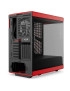 Carcasa HYTE Y40, Mid-Tower, ATX/Micro-ATX/Mini-ITX, Tempered Glass, Panoramic View Design, Black/Red
