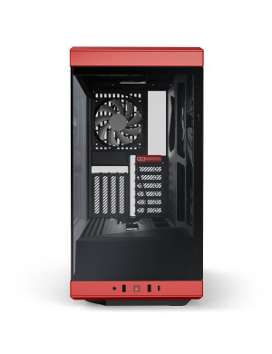 Carcasa HYTE Y40, Mid-Tower, ATX/Micro-ATX/Mini-ITX, Tempered Glass, Panoramic View Design, Black/Red