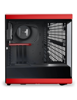 Carcasa HYTE Y40, Mid-Tower, ATX/Micro-ATX/Mini-ITX, Tempered Glass, Panoramic View Design, Black/Red
