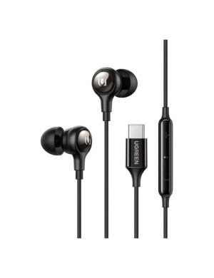 Căști In-Ear Ugreen EP103 Black cu Conector USB-C și Microfon