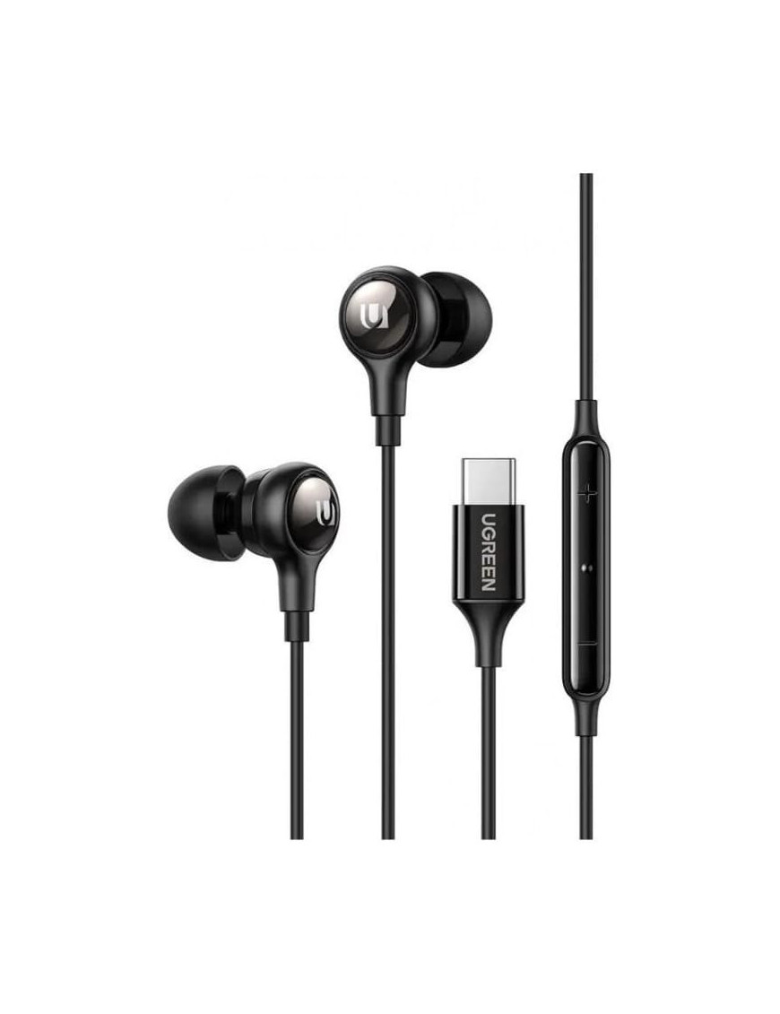 Căști In-Ear Ugreen EP103 Black cu Conector USB-C și Microfon
