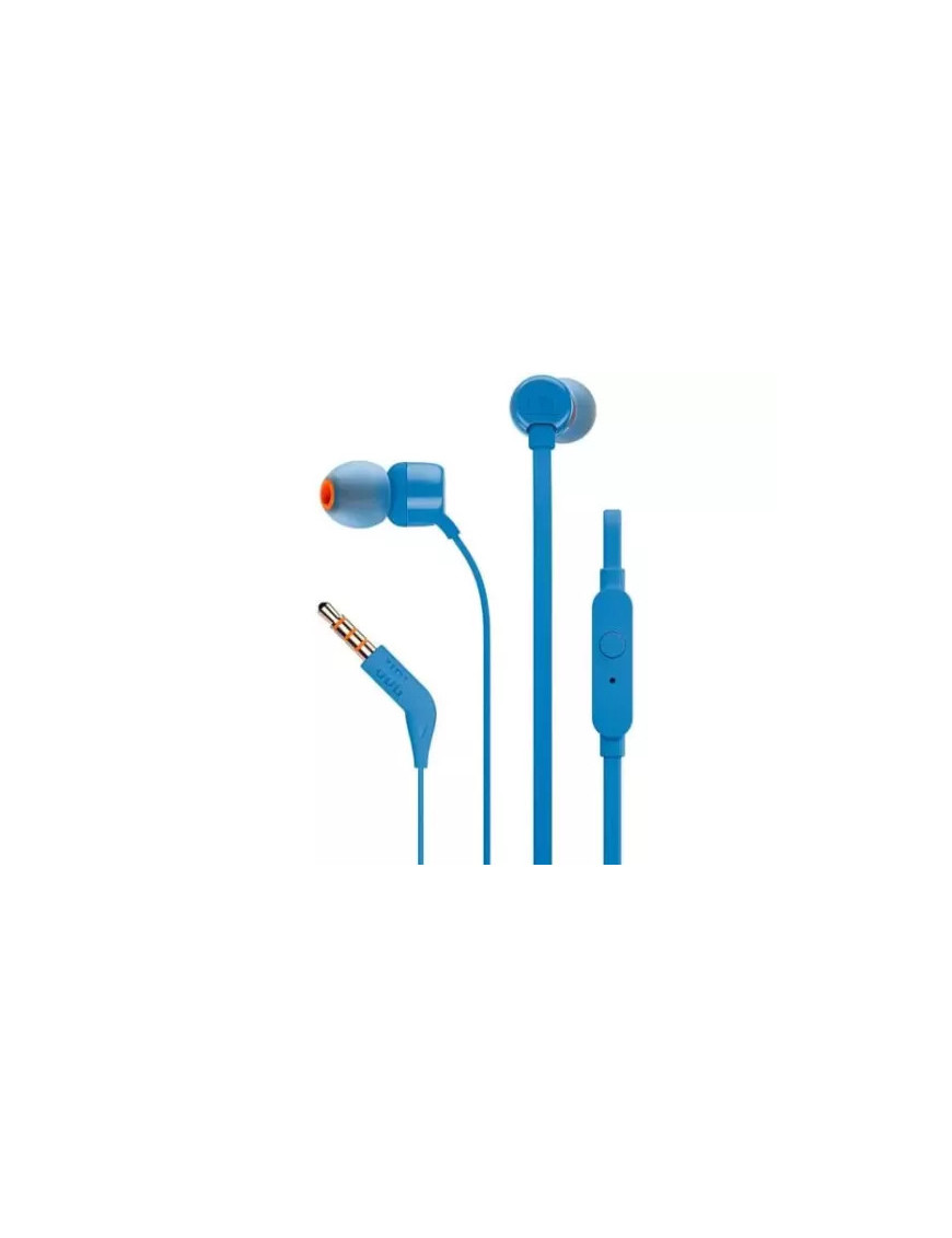 Căști cu fir JBL T160 – Sunet Pure Bass în design compact, culoare albastră