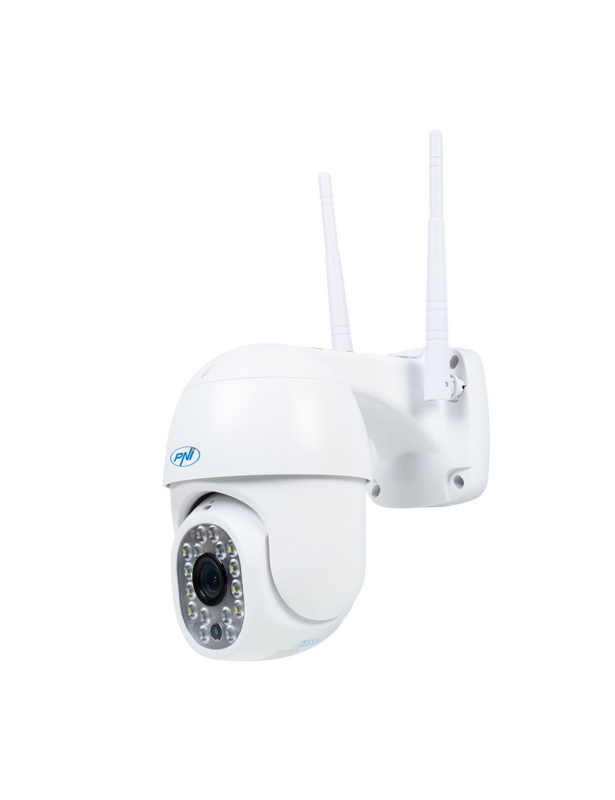 Camera de supraveghere video wireless PNI IP440 WiFi PTZ 4MP cu iluminare IR și LED alb