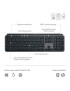 Tastatura wireless LOGITECH MX Keys S 920-011587, Iluminare, Bluetooth, USB-C, Graphite