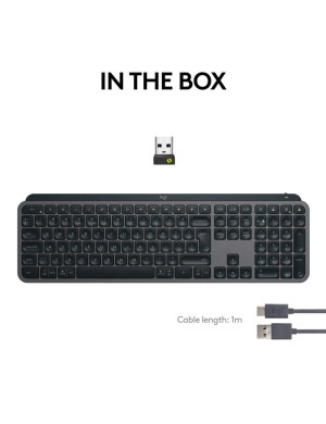 Tastatura wireless LOGITECH MX Keys S 920-011587, Iluminare, Bluetooth, USB-C, Graphite
