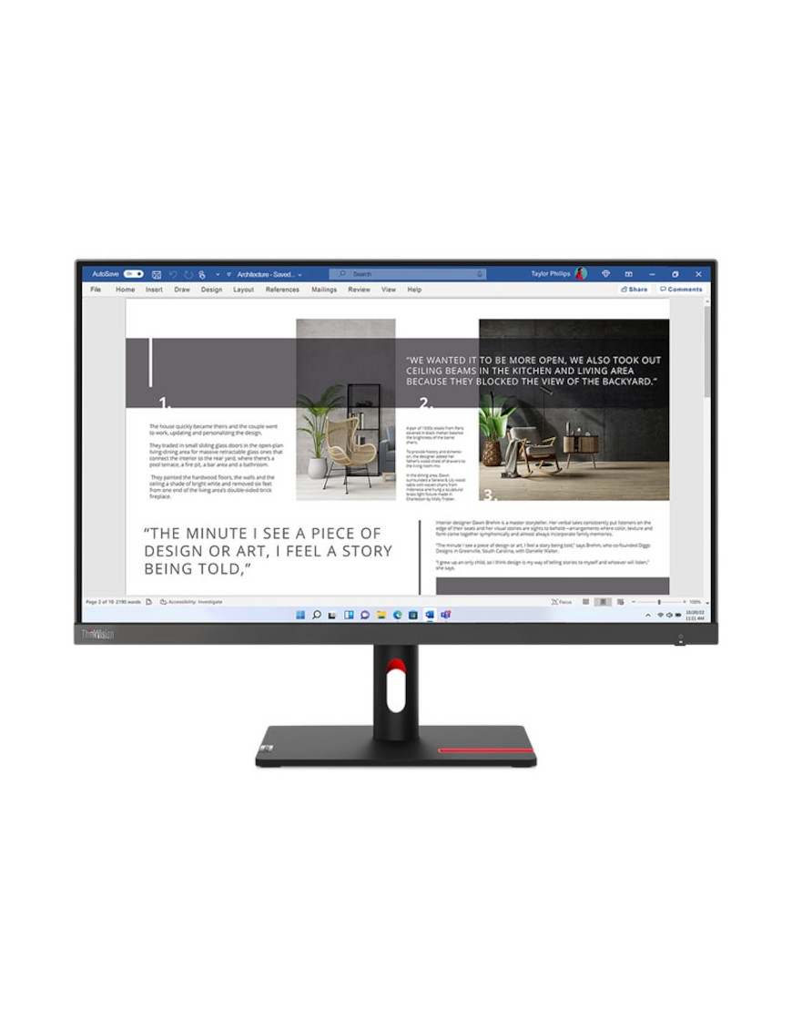 Monitor LENOVO ThinkVision S27i-30, 27 inch IPS, Full HD, 4 ms, 300 cd/m², Storm Grey