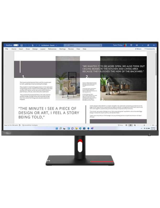 Monitor LENOVO ThinkVision S27i-30, 27 inch IPS, Full HD, 4 ms, 300 cd/m², Storm Grey