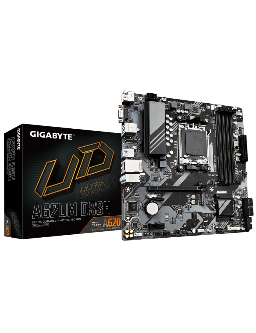 GIGABYTE A620M DS3H plăci de bază AMD A620 Mufă AM5 micro-ATX