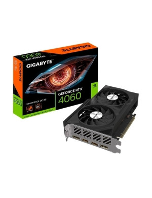 Placa video Gigabyte nVidia GeForce RTX 4060 WINDFORCE OC 8GB GV-N4060WF2OC-8GD, GDDR6, 128bit