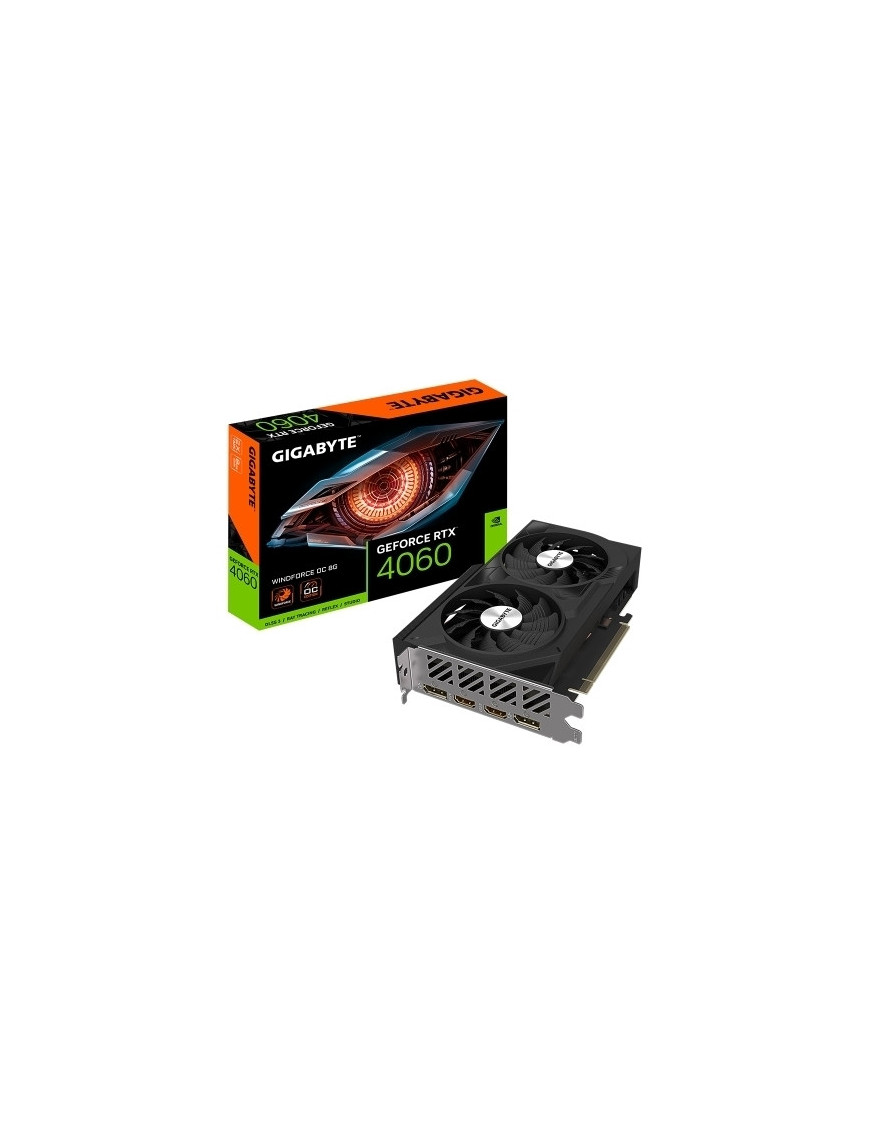 Placa video Gigabyte nVidia GeForce RTX 4060 WINDFORCE OC 8GB GV-N4060WF2OC-8GD, GDDR6, 128bit