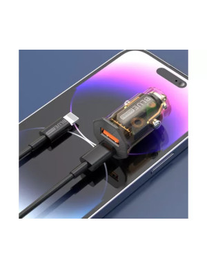 Incarcator auto cu cablu USB Type-C BLUE POWER BCC50, 33 W, 1 x USB, 1 x USB Type-C, Negru