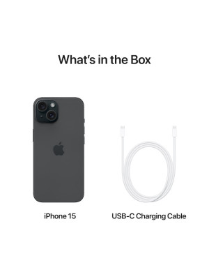 Telefon APPLE iPhone 15, 128GB, 6GB RAM, Black