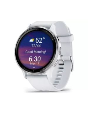Smartwatch GARMIN Venu 3, 45 mm, Wi-Fi/Bluetooth, Curea din Silicon de 22 mm, Whitestone