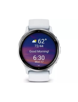 Smartwatch GARMIN Venu 3, 45 mm, Wi-Fi/Bluetooth, Curea din Silicon de 22 mm, Whitestone