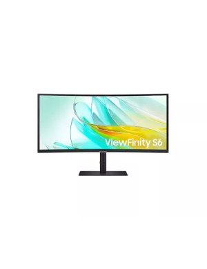 Monitor LED SAMSUNG ViewFinity S6 LS34C652UAUXEN, 34", UWQHD, 5 ms, 100 Hz, Curbat, Black