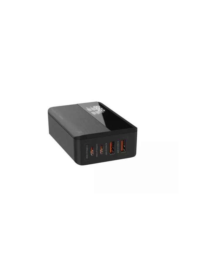 Incarcator retea SERIOUX SRXC-QC100WGAN, 100 W, 2 x USB-C, 2 x USB-A, Negru