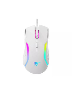 Mouse gaming cu fir HAVIT MS1033, 8000 dpi, USB, RGB, White