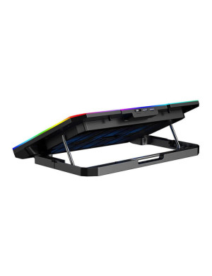 Cooler laptop HAVIT F2069, 16", 2 ventilatoare, RGB, Black