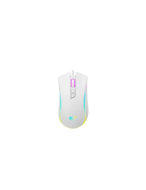 Mouse gaming cu fir HAVIT MS1034, 4800 DPI, RGB, White